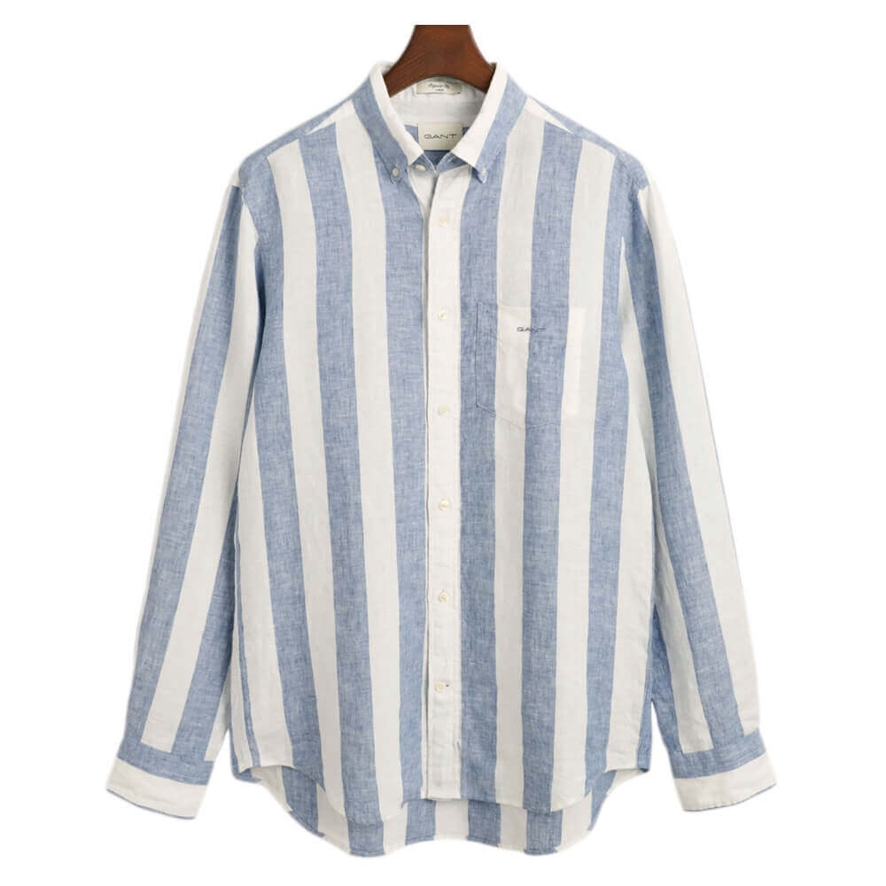 GANT Regular Fit Bold Striped Linen Shirt
